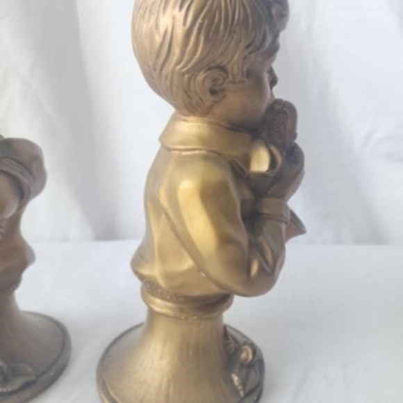 Vintage Set of 2 Boy Girl Music Theme Statues By J. Kendrick 1971 9.5 x 5 inches - Picture 10 of 12